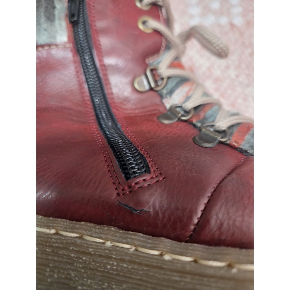 Rieker‎ Felicitas Z6741-35 Burgundy Wine Ankle Boots Women's Size 9 Boho - Picture 5 of 10